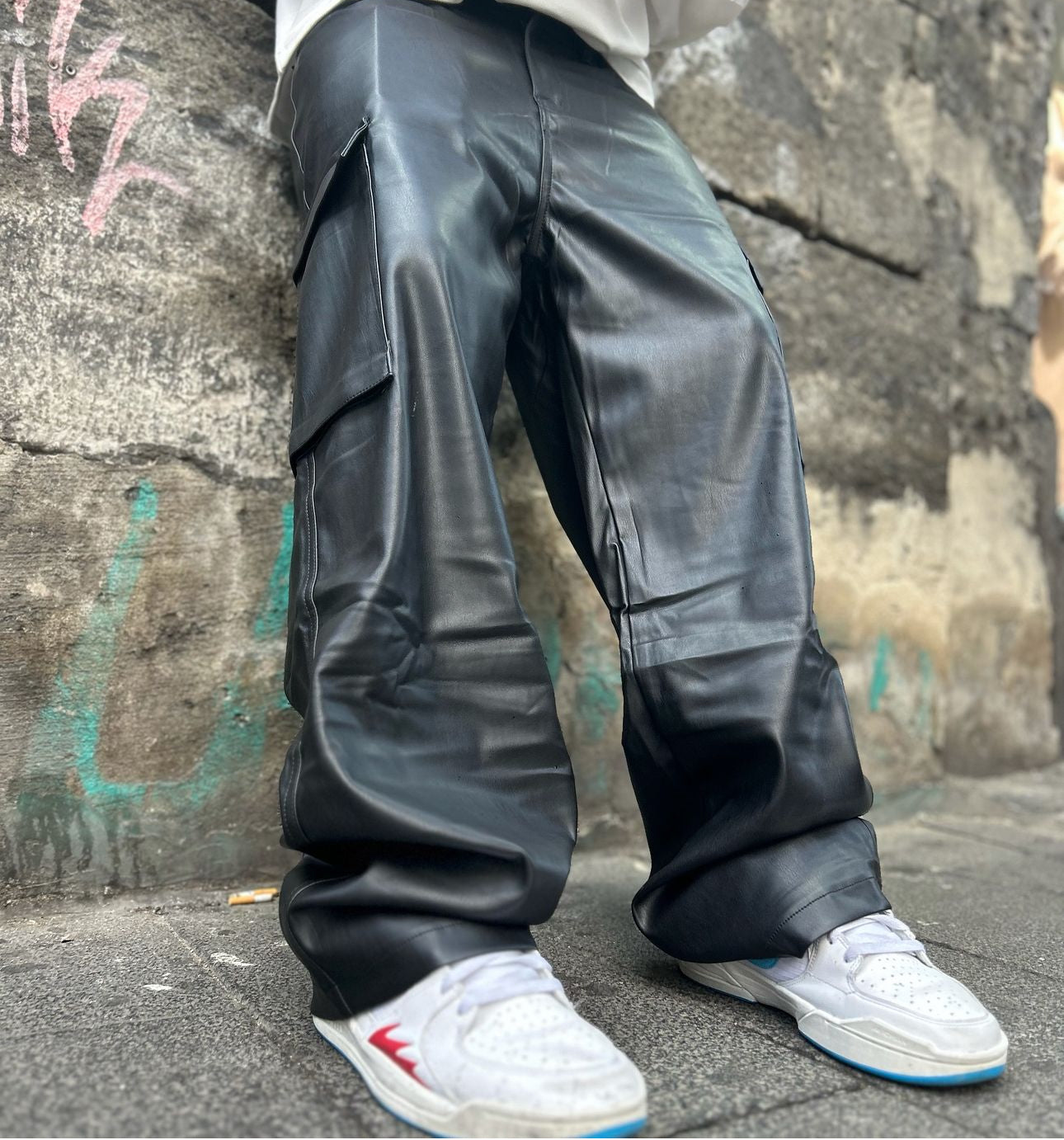 BAGGY ECOPELLE PANTS