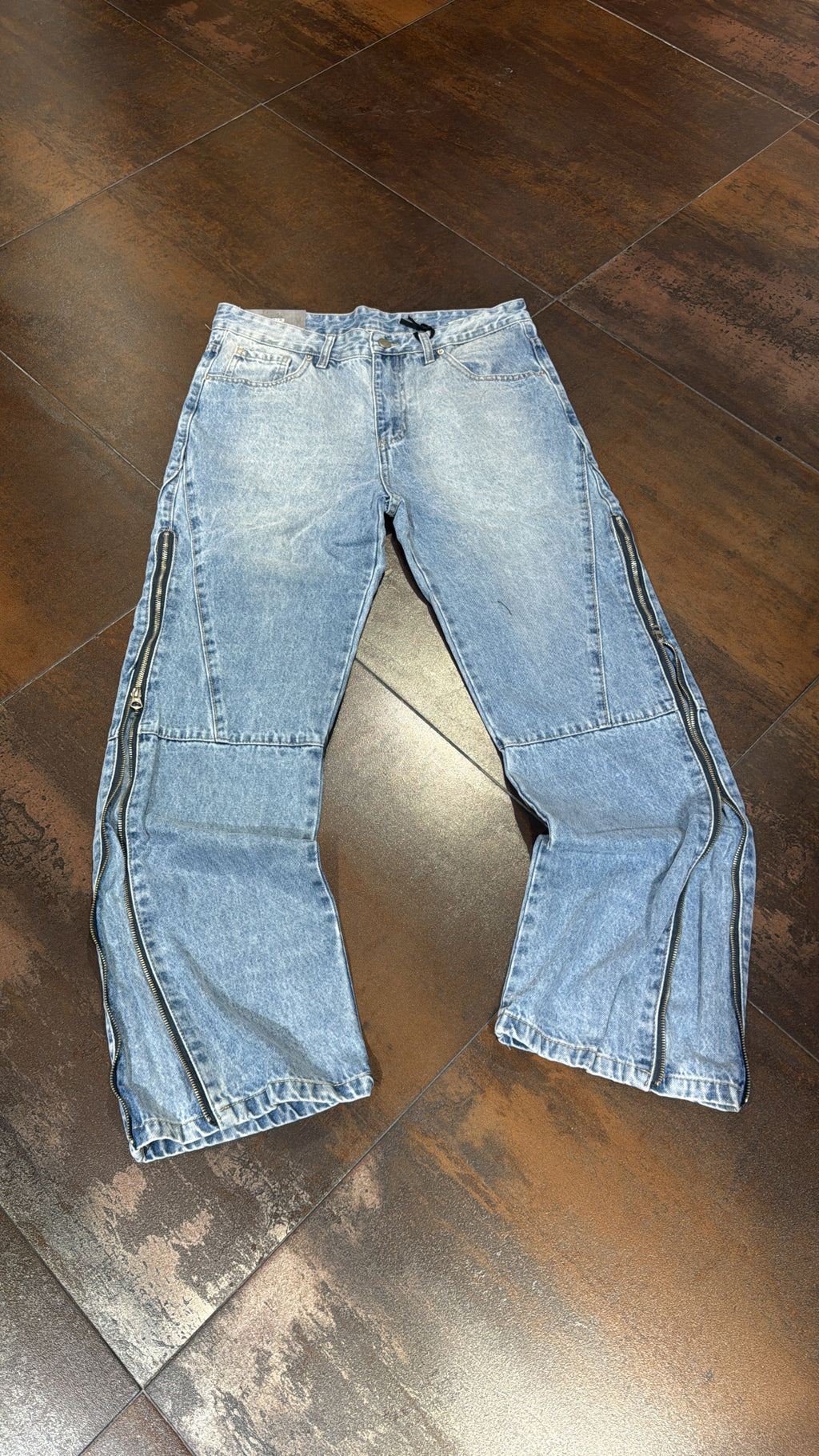 FLARE ZIP JEANS