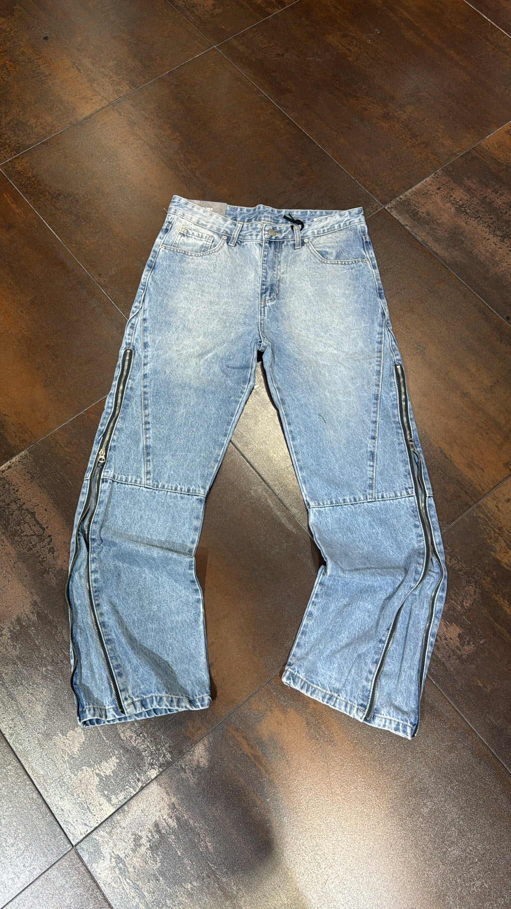 FLARE ZIP JEANS