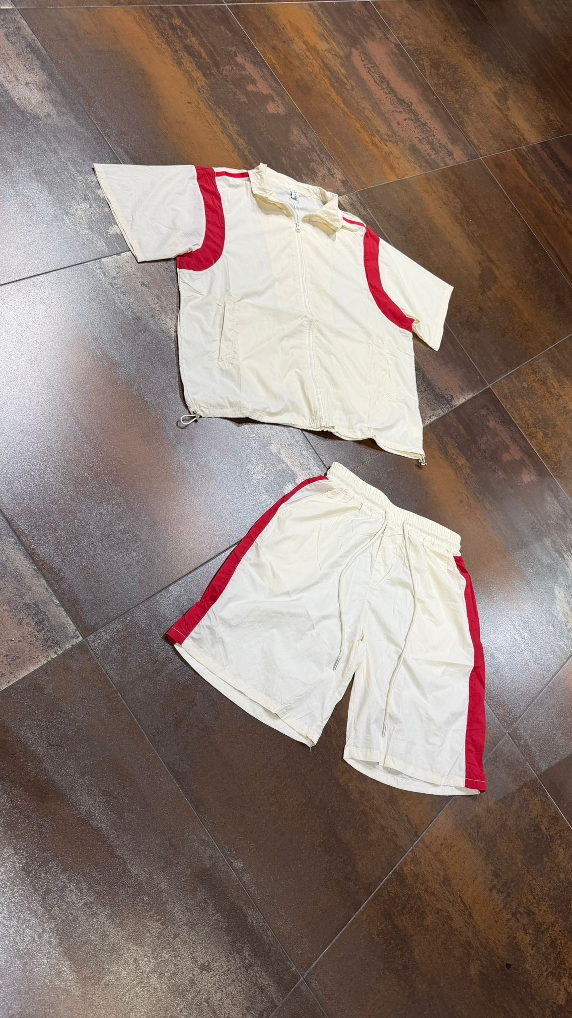 COORDINATO WHITE&RED