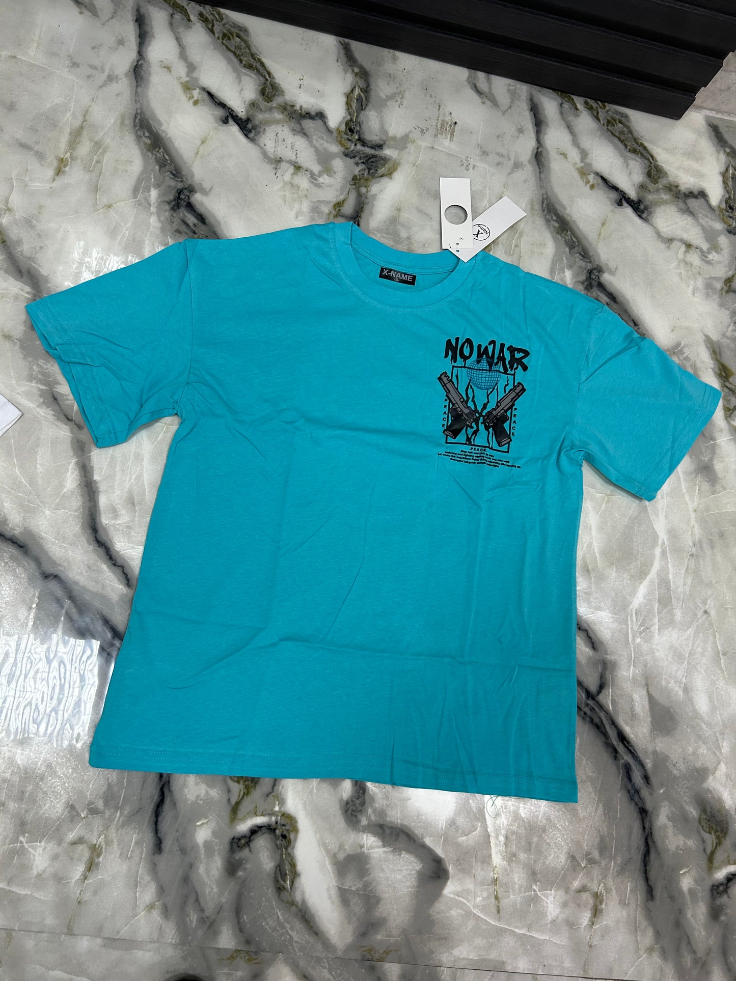 T-shirt No War azzurra