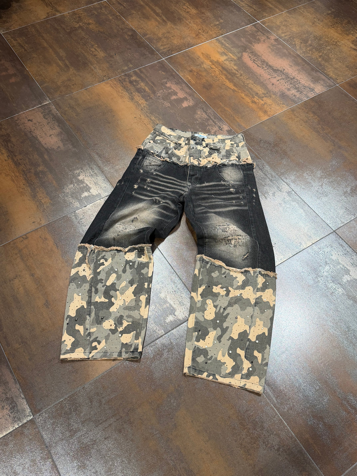 JEANS DOUBLE CAMO DIAMONDS