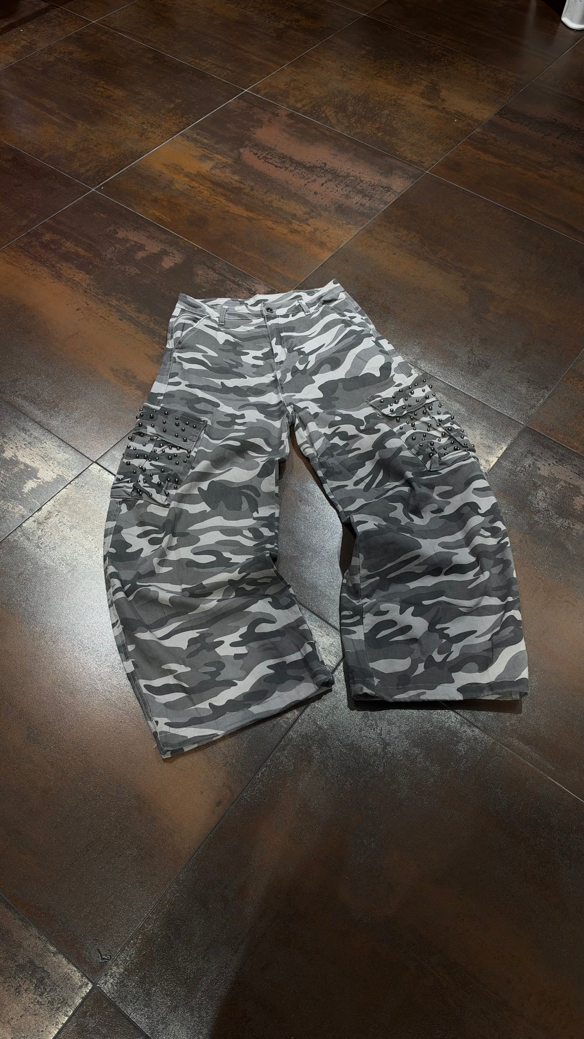 JEANS PAPER CAMO BAGGY