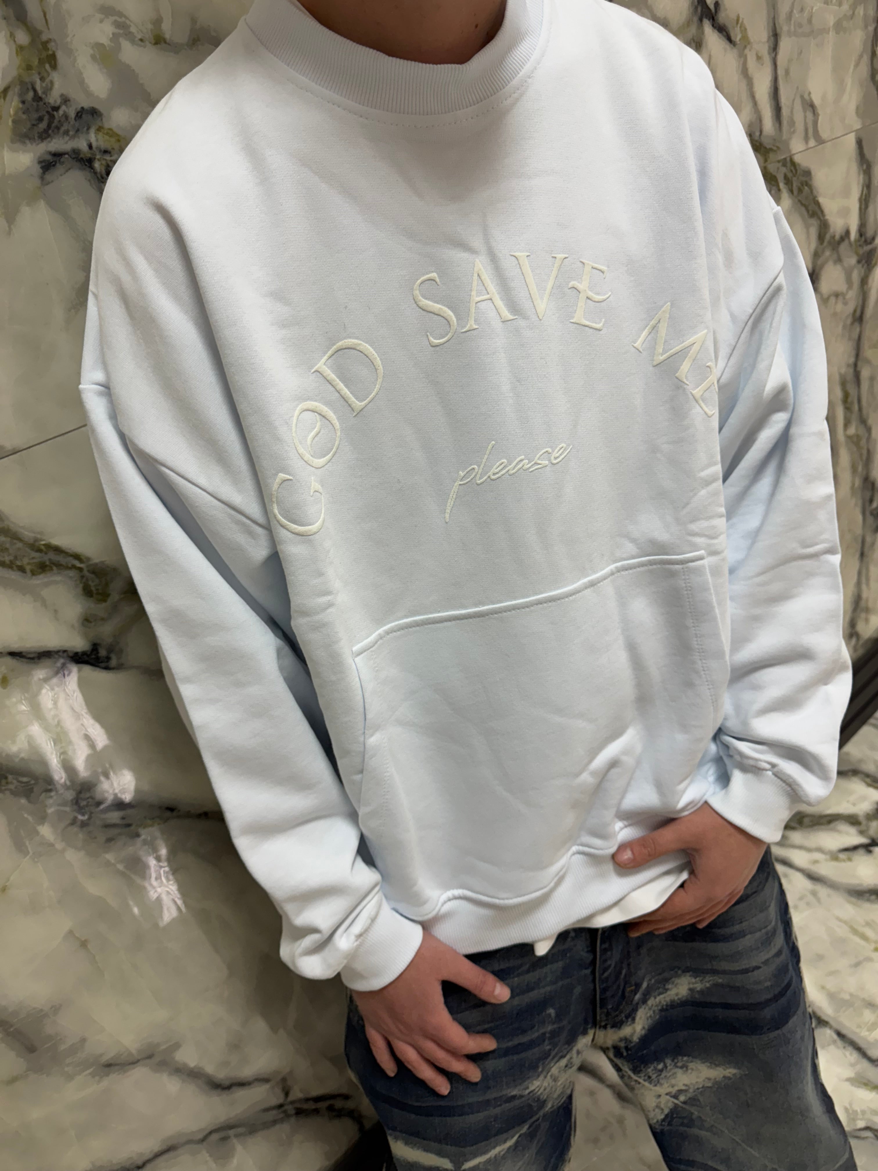 FELPA LOGO GOD SAVE ME BIANCA