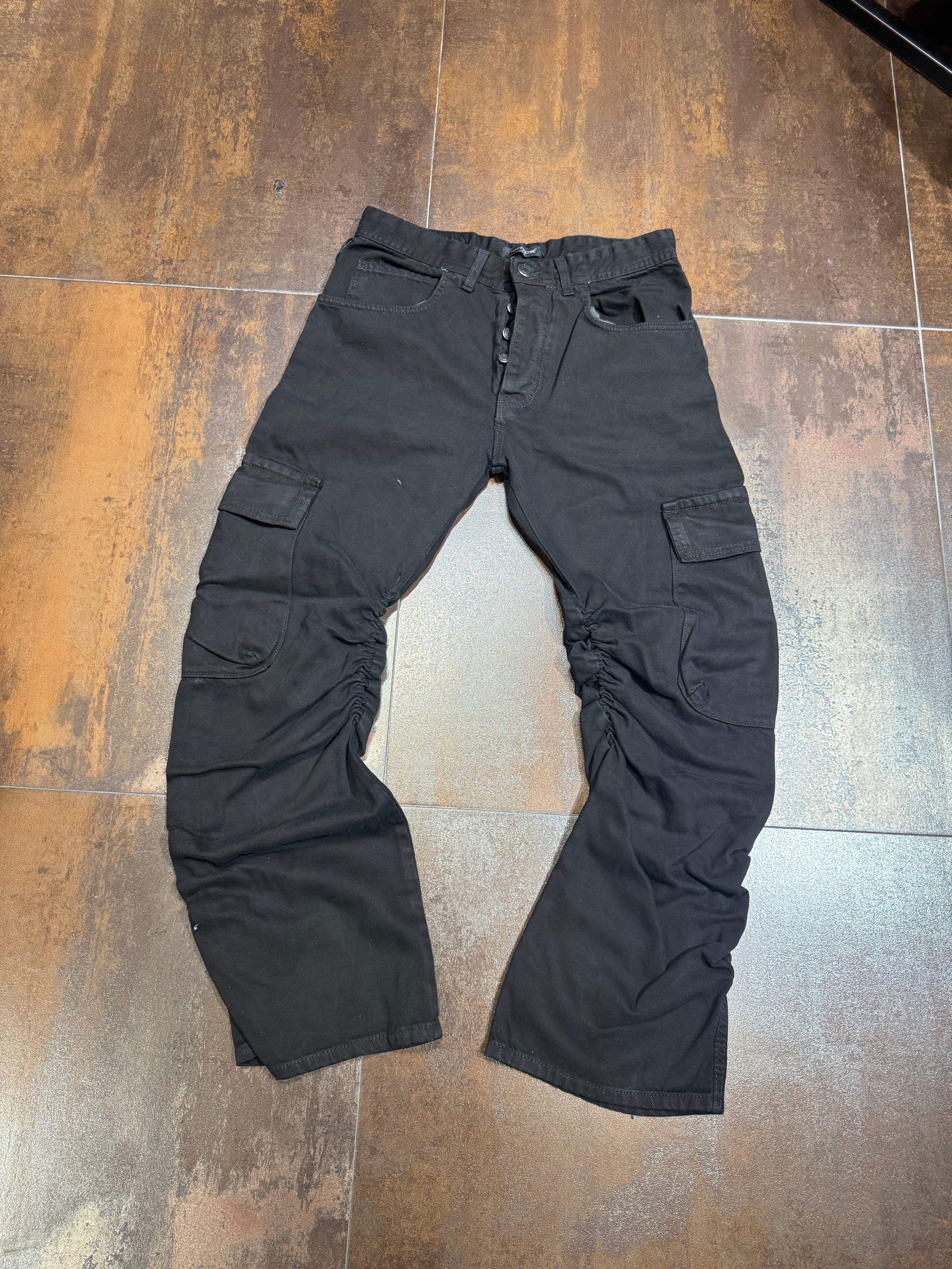 JEANS DRAPPEGGIATO BLACK