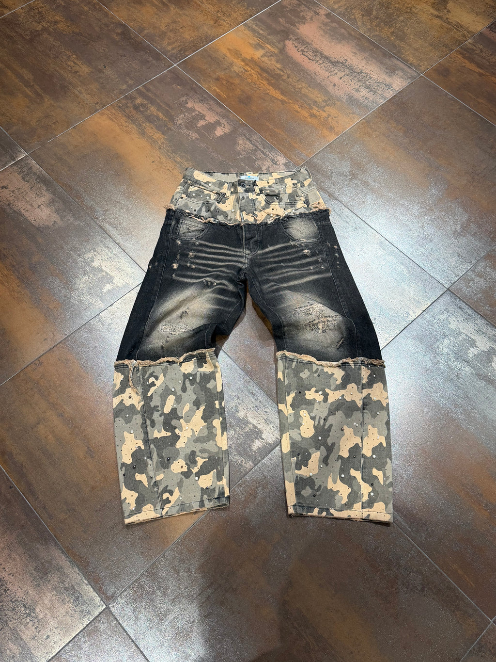JEANS DOUBLE CAMO DIAMONDS