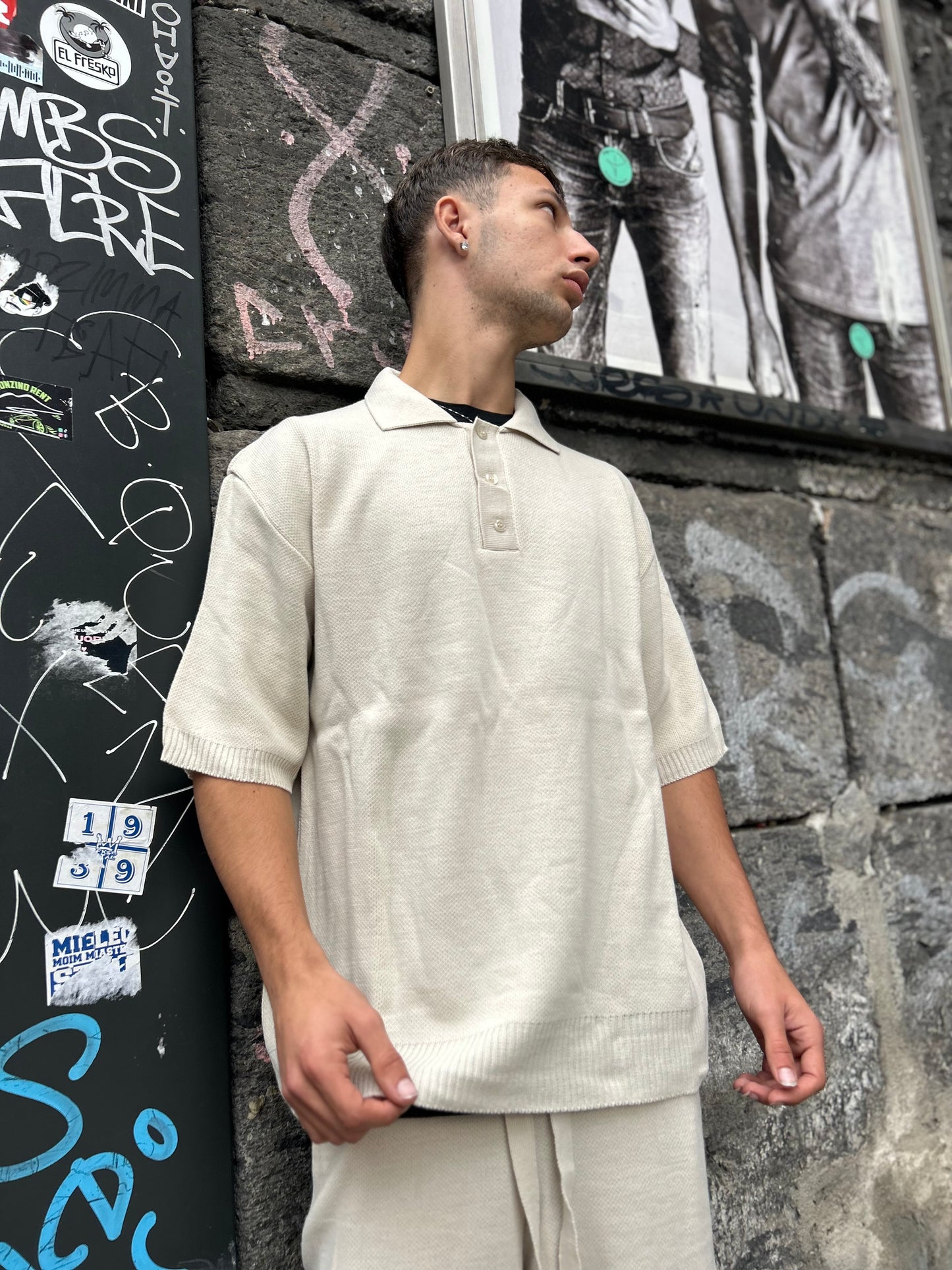 POLO IN FILO BEIGE