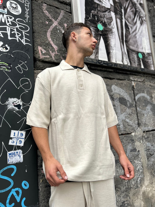 POLO IN FILO BEIGE