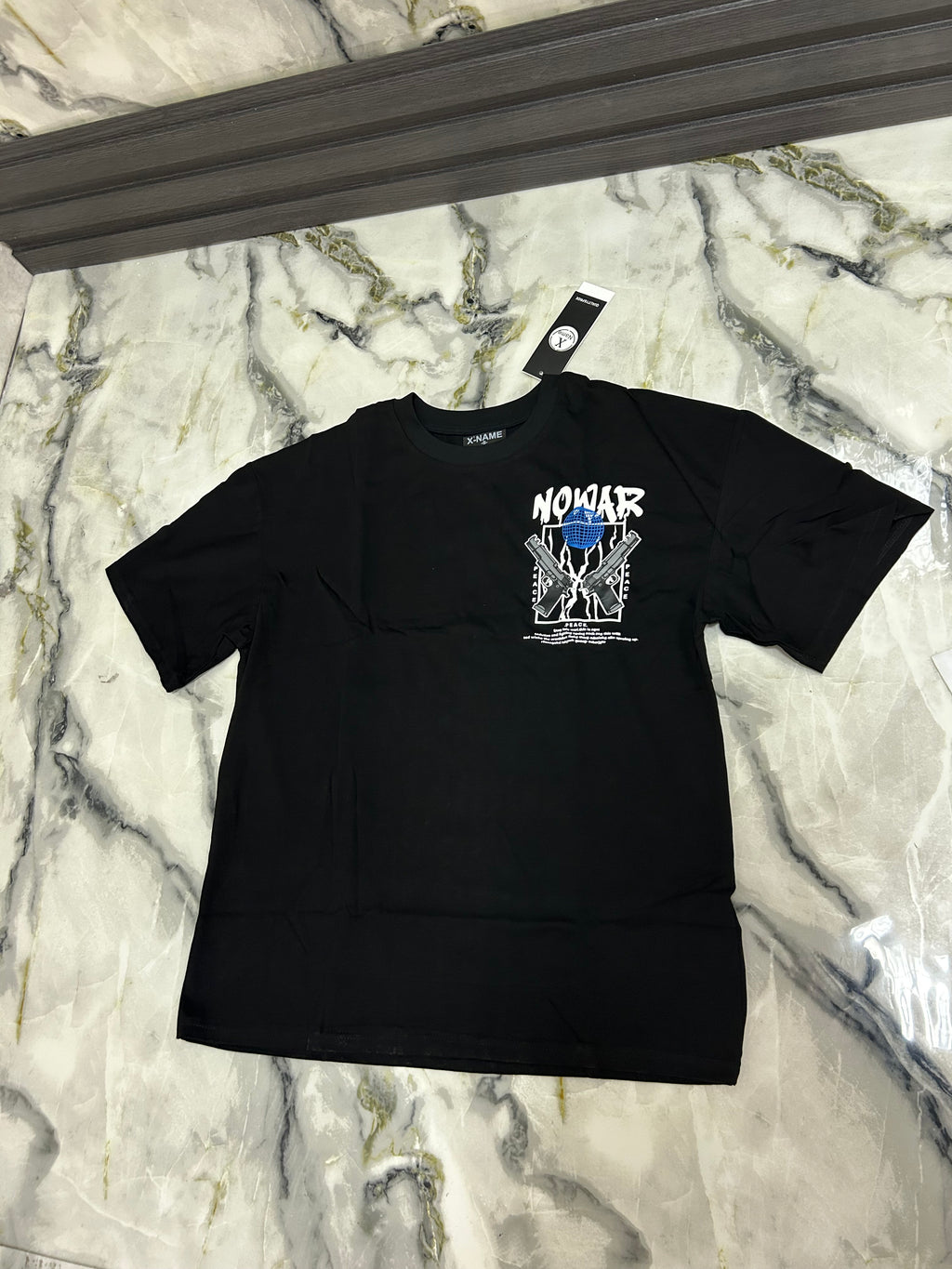 T shirt X name pistola nero