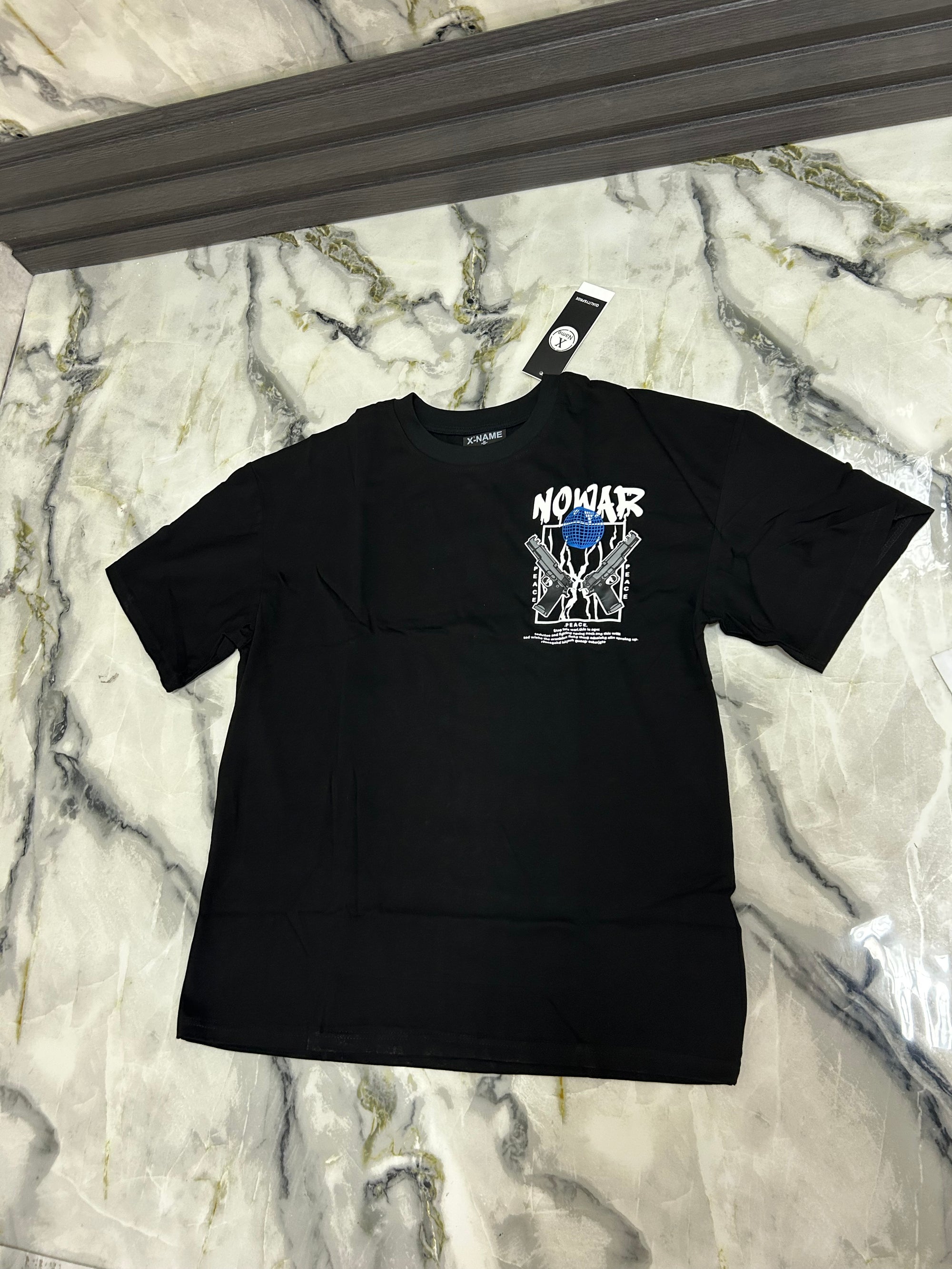 T shirt X name pistola nero