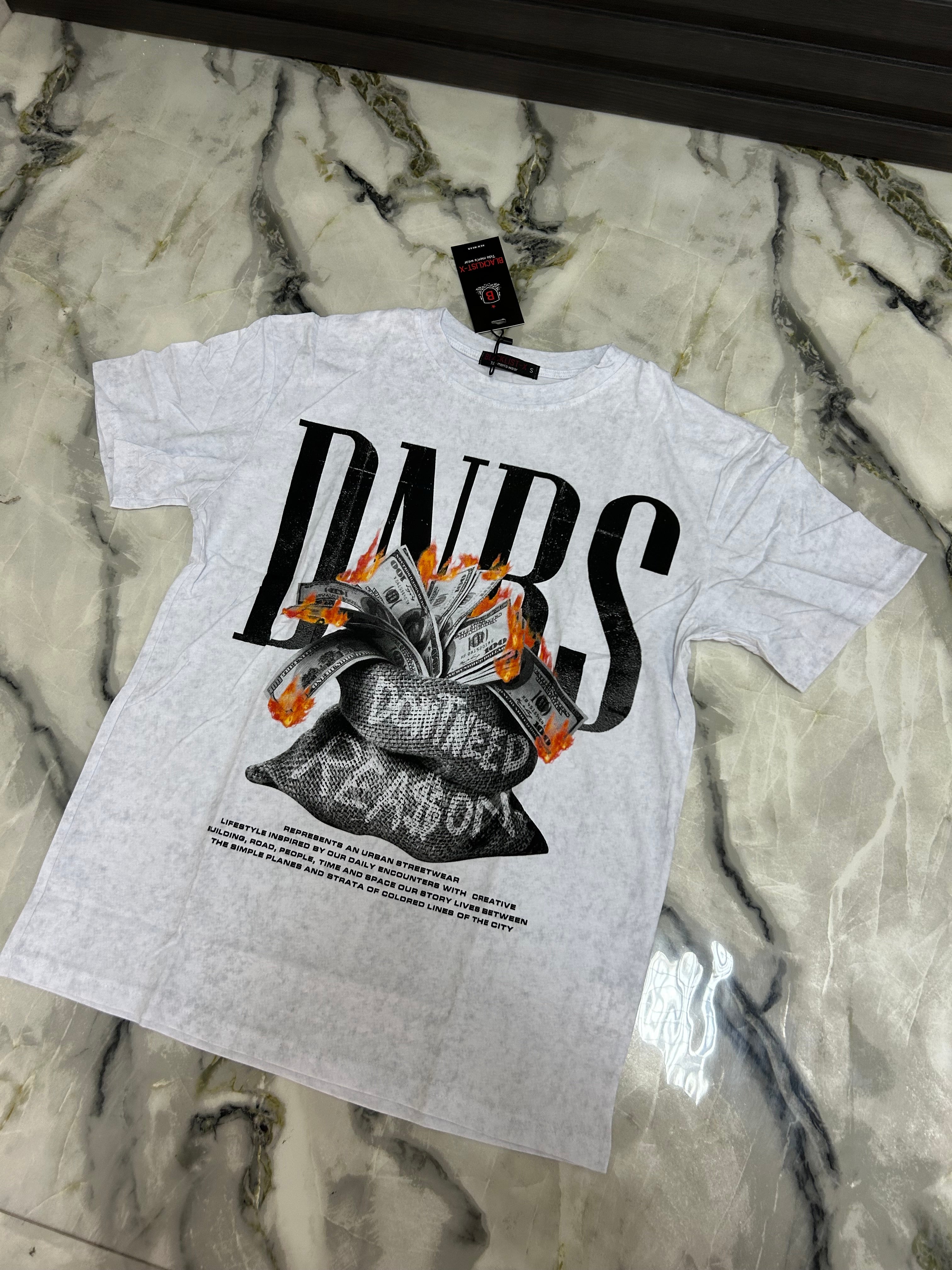 T-shirt blacklist dollari grigio chiaro