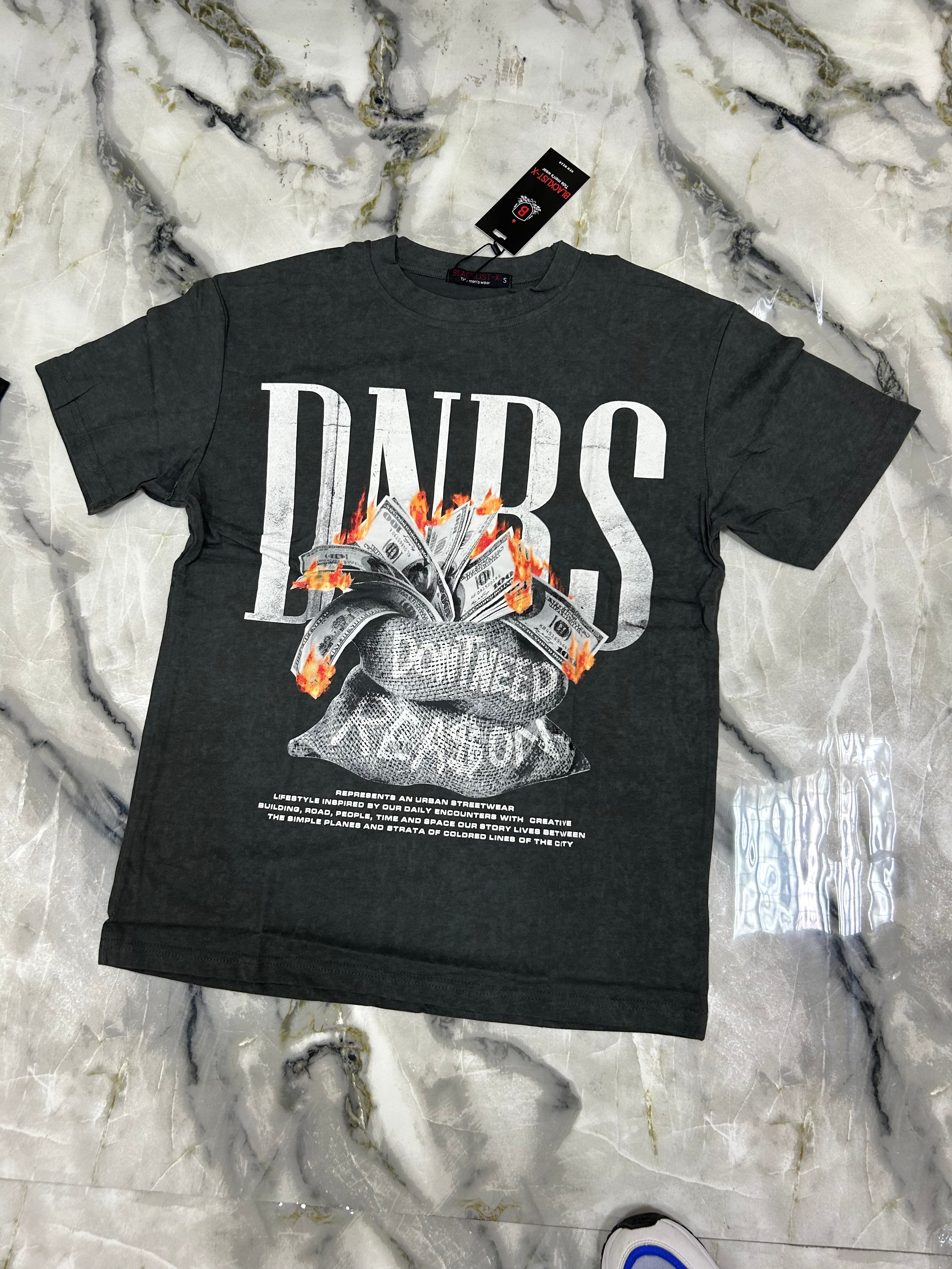 T-shirt blacklist dollari grigio scuro