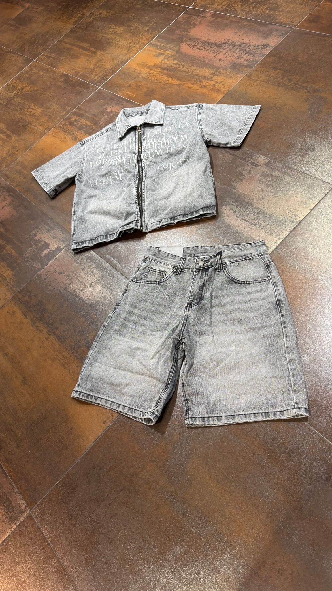 COORDINATO JEANS GREY