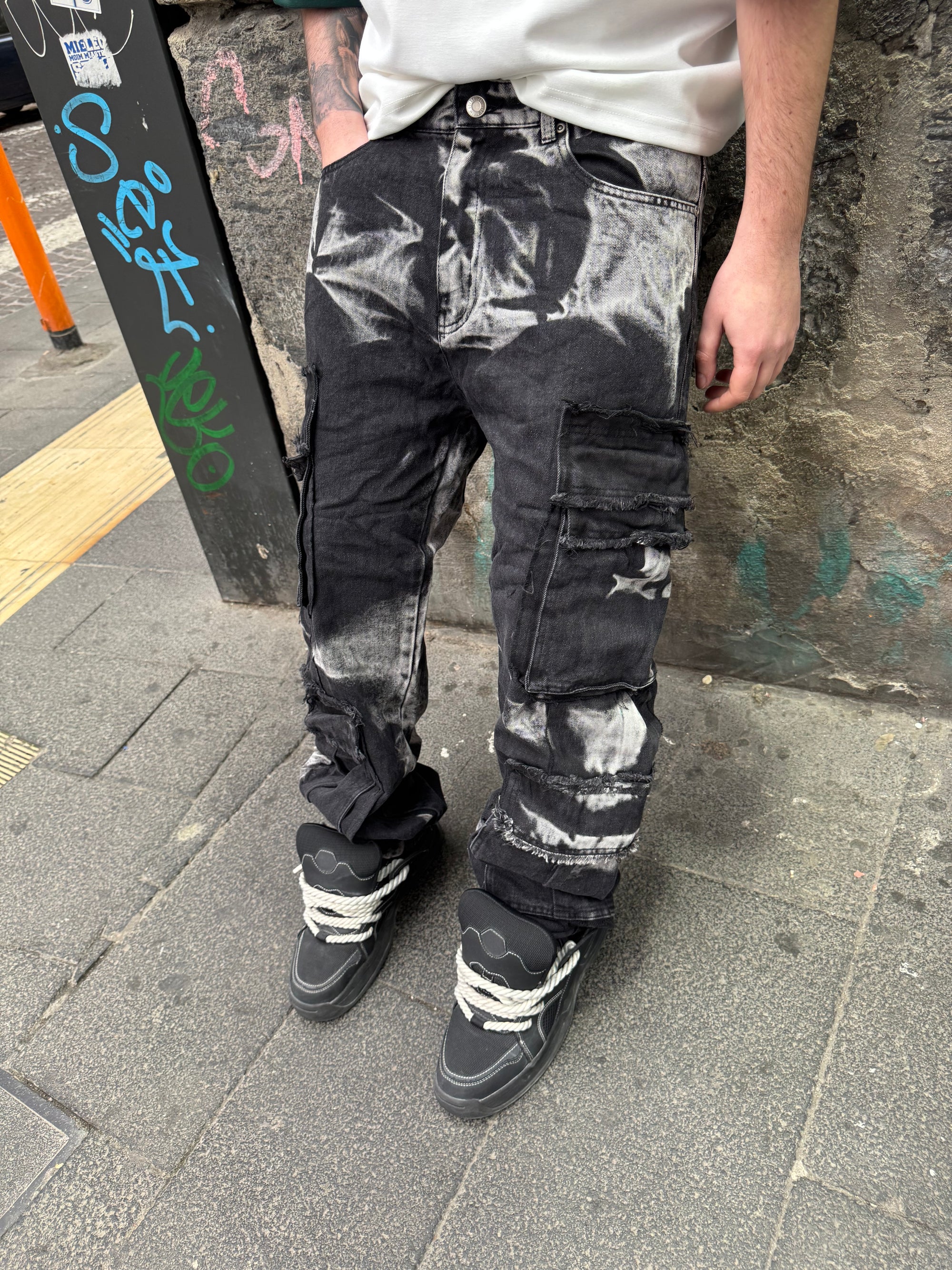 BAGGY JEANS MARMONIZZATO