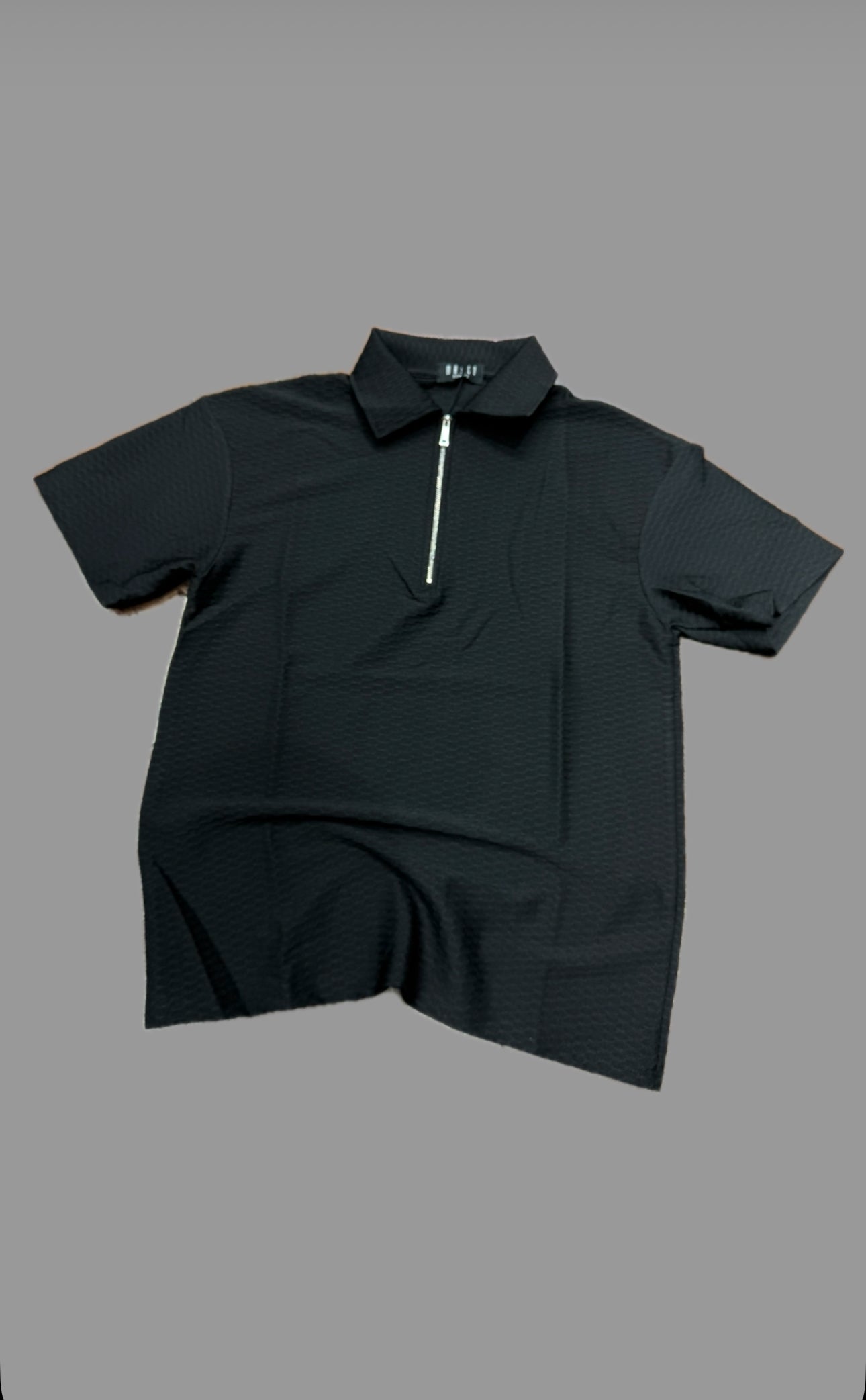 POLO ZIP BLACK