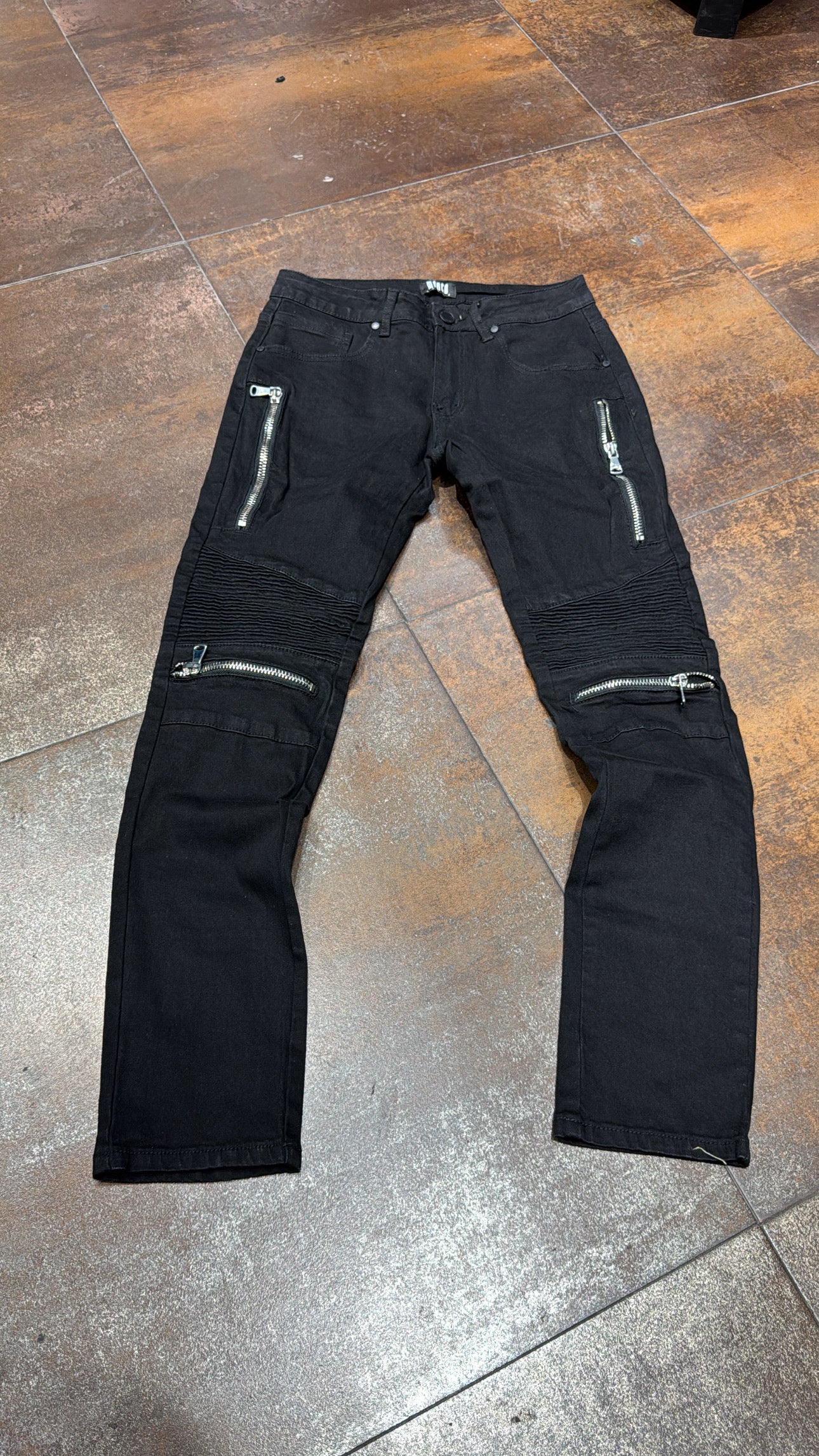 BIKER NERO 4 ZIP