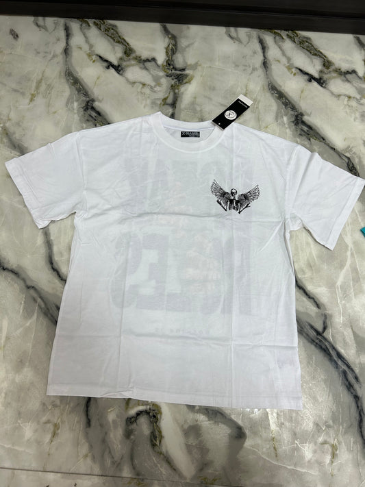 T-shirt X Name broke rules bianco