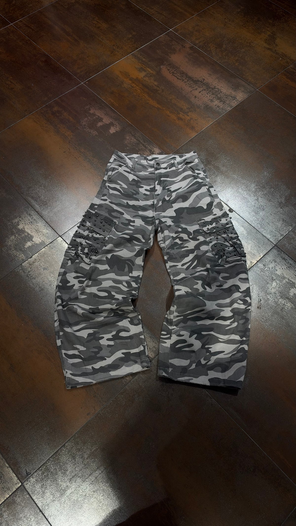 JEANS PAPER CAMO BAGGY
