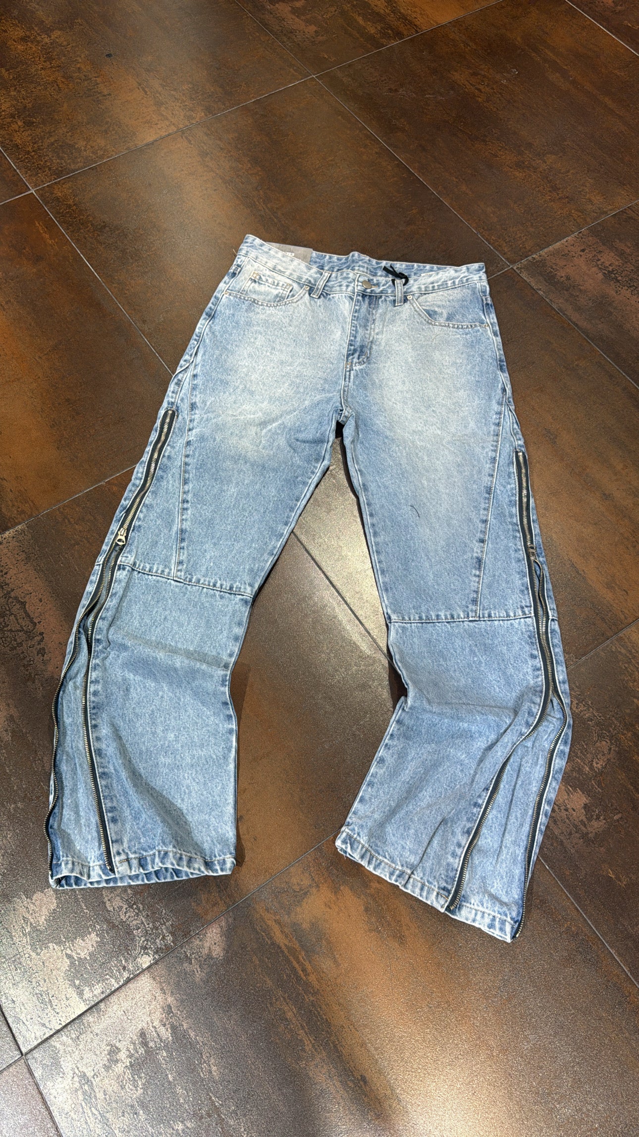 FLARE ZIP JEANS