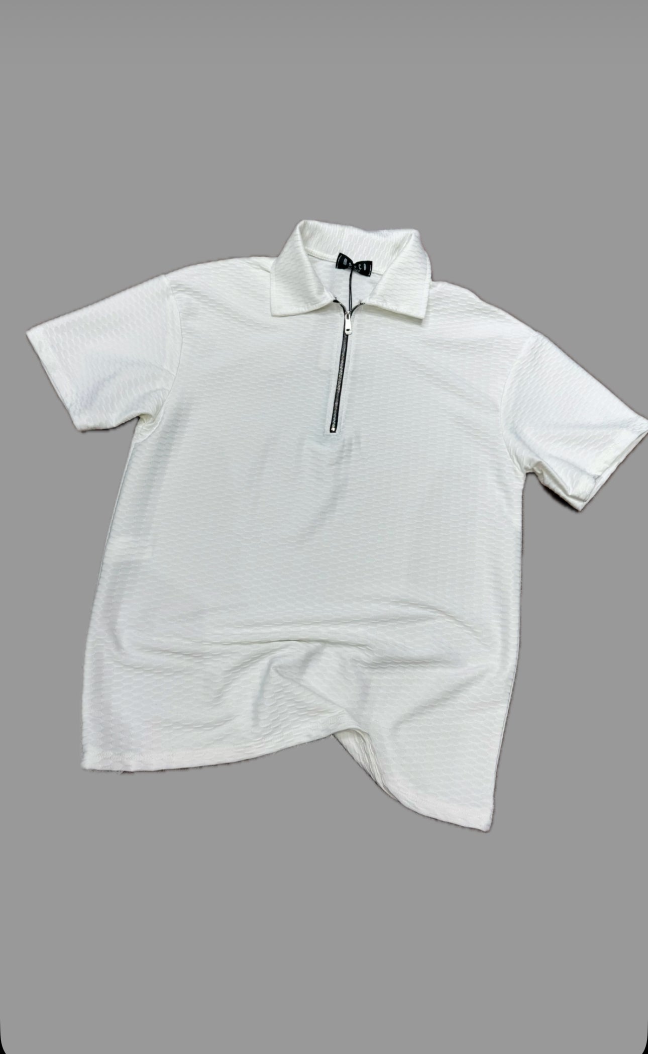 POLO ZIP WHITE