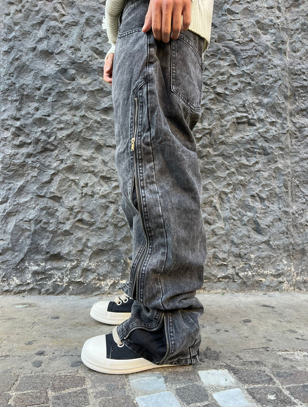 LONG ZIP GREY