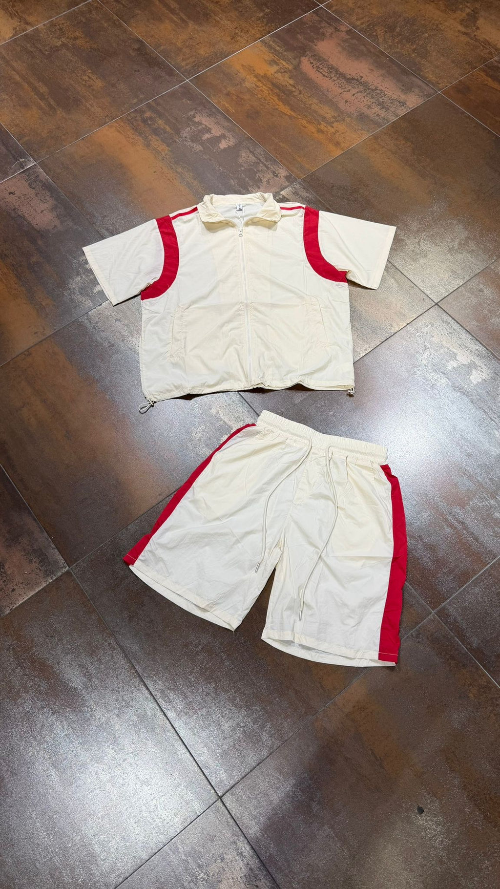 COORDINATO WHITE&RED