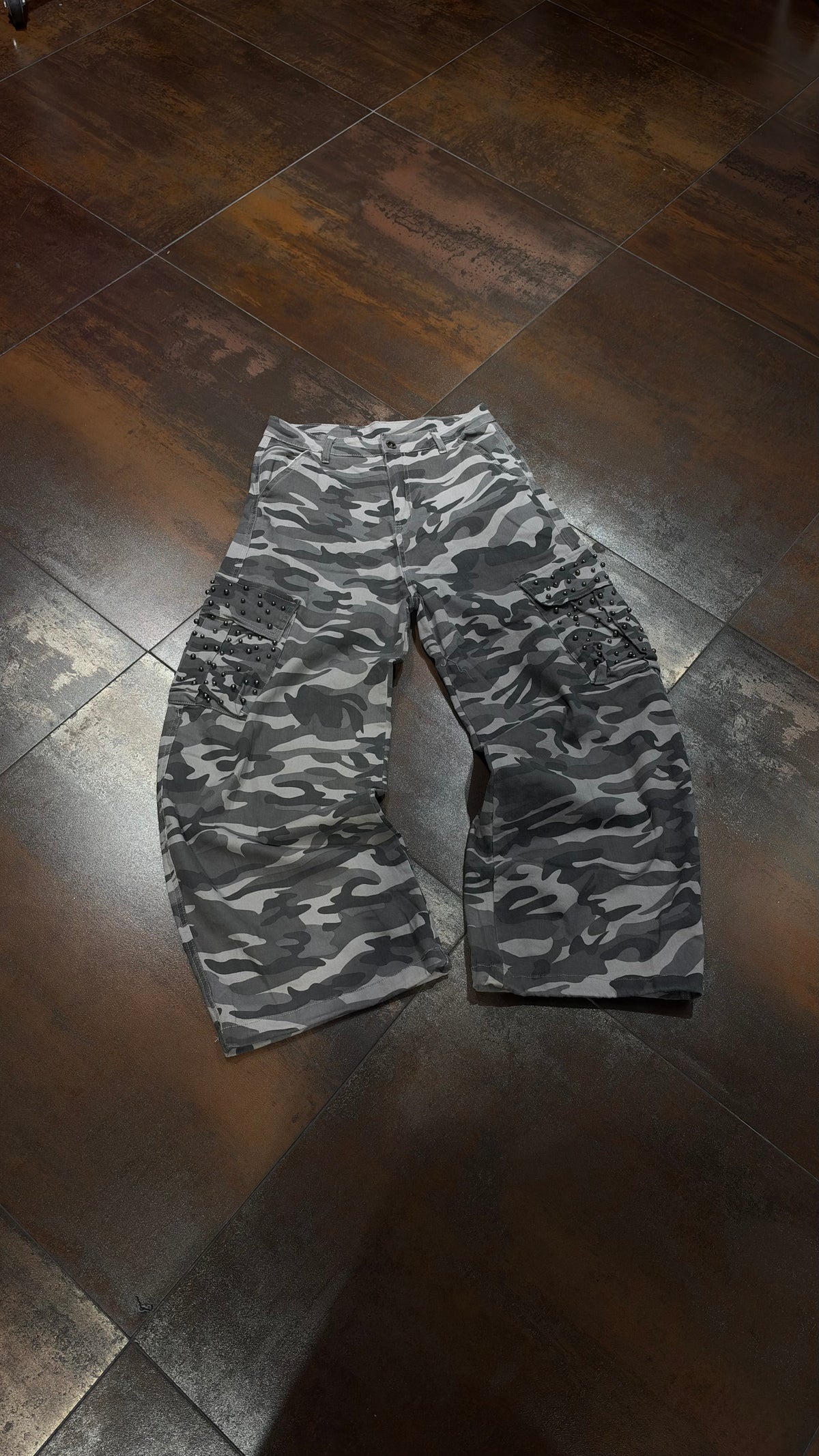 JEANS PAPER CAMO BAGGY
