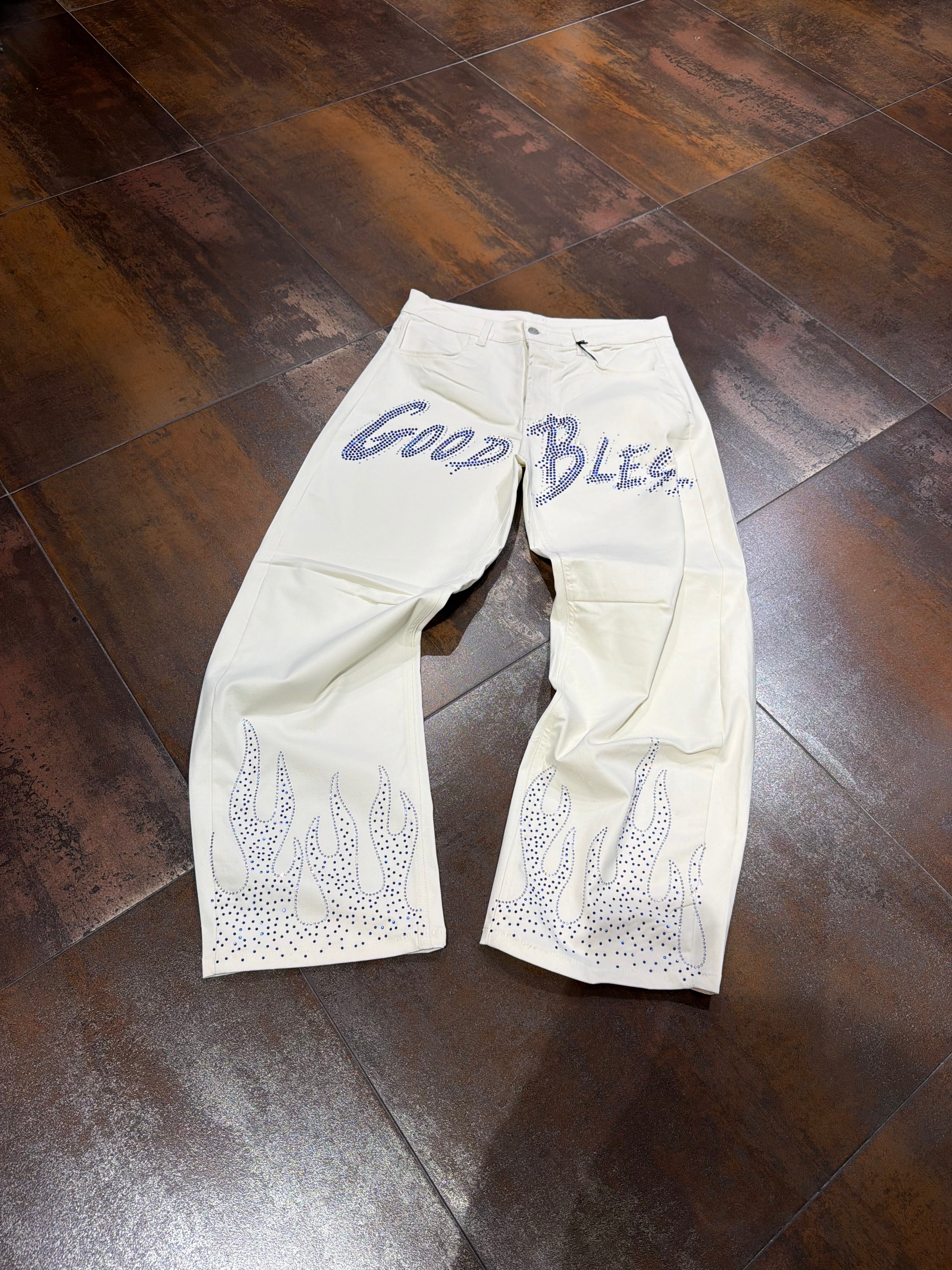 JEANS GOOD BLESS WHITE
