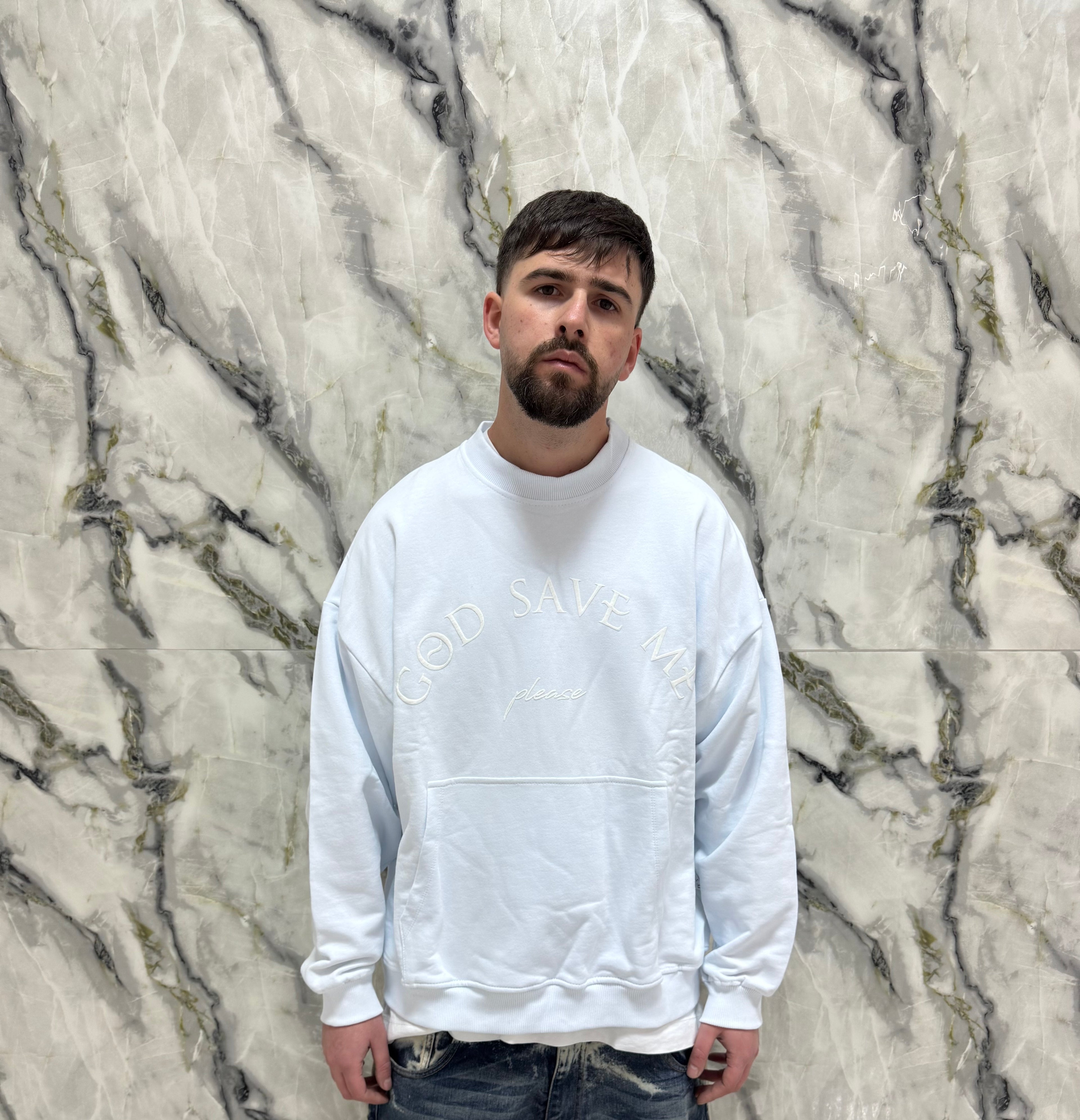 FELPA LOGO GOD SAVE ME BIANCA