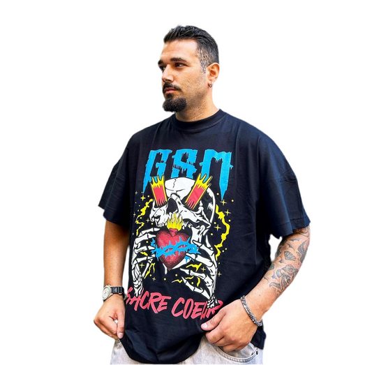 T-SHIRT GOD SAVE ME SKELETON