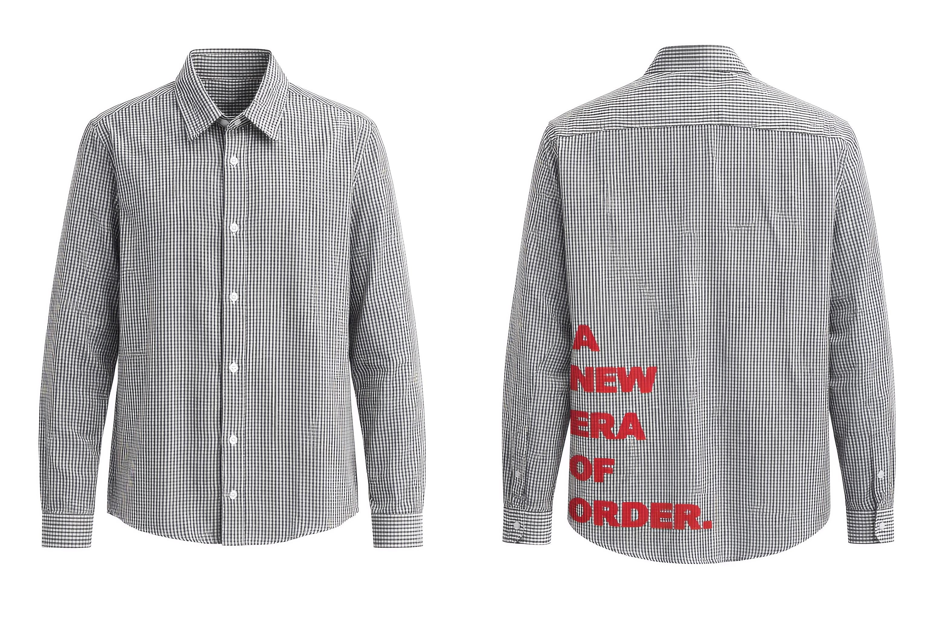 CAMICIA ORDER QUADRI NERA