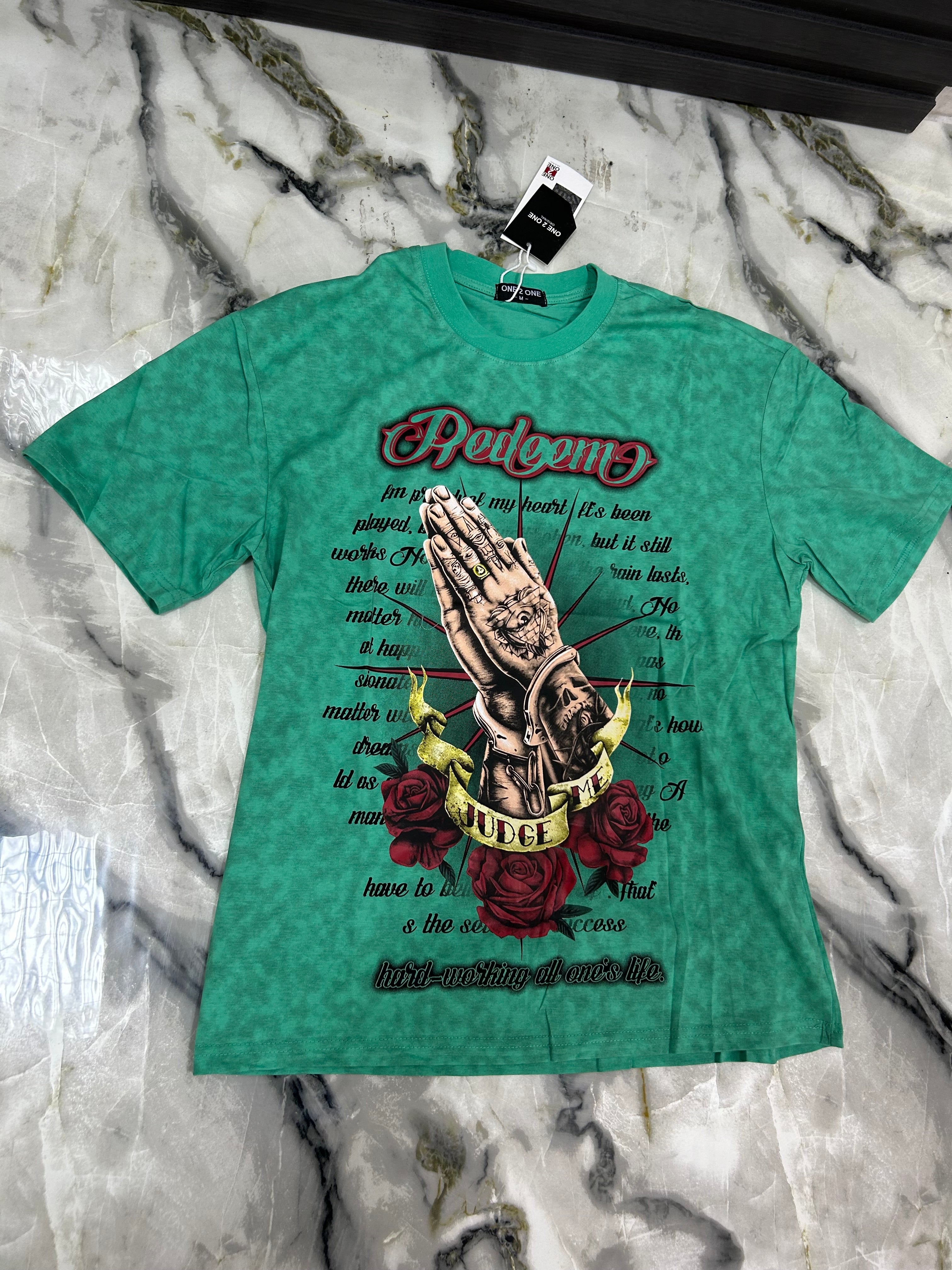 T-shirt One2One Pray verde