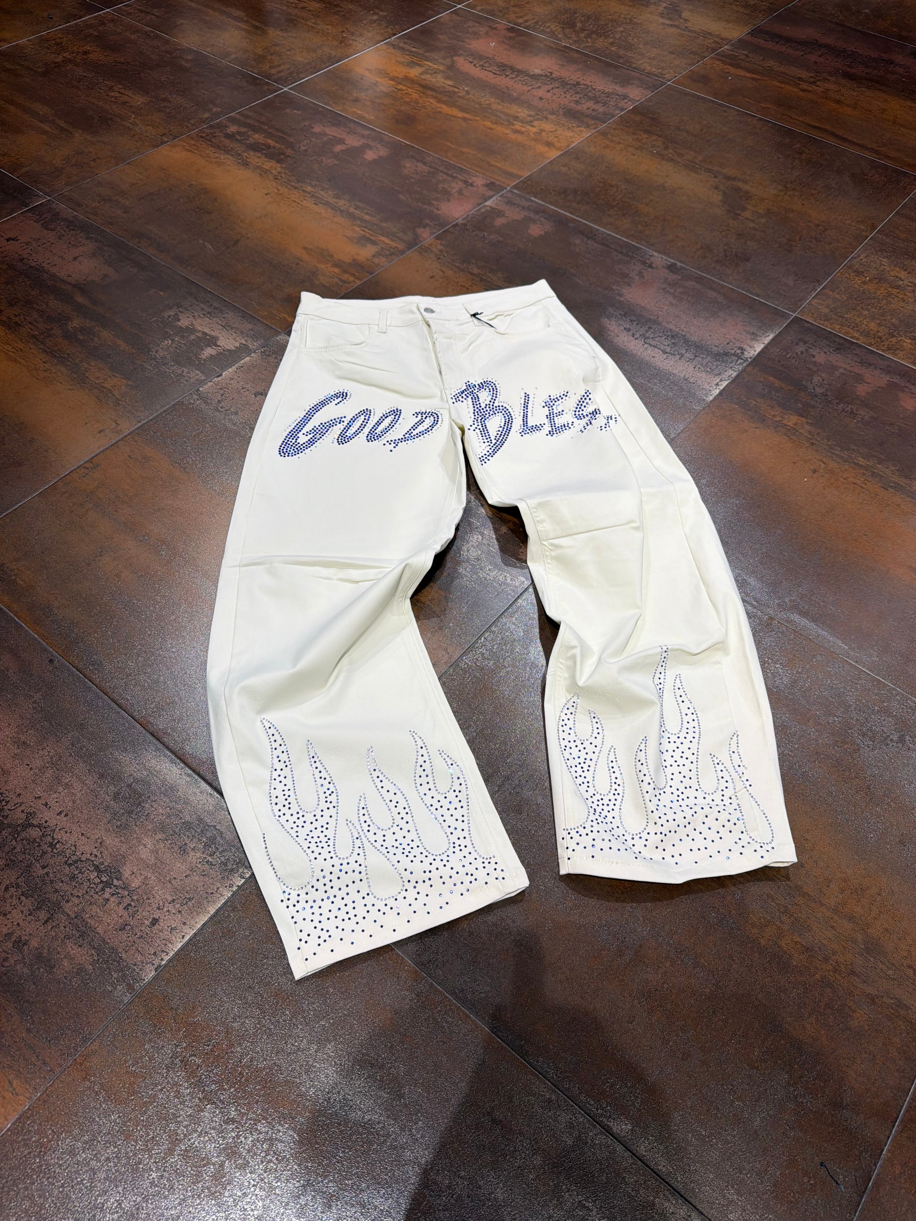 JEANS GOOD BLESS WHITE