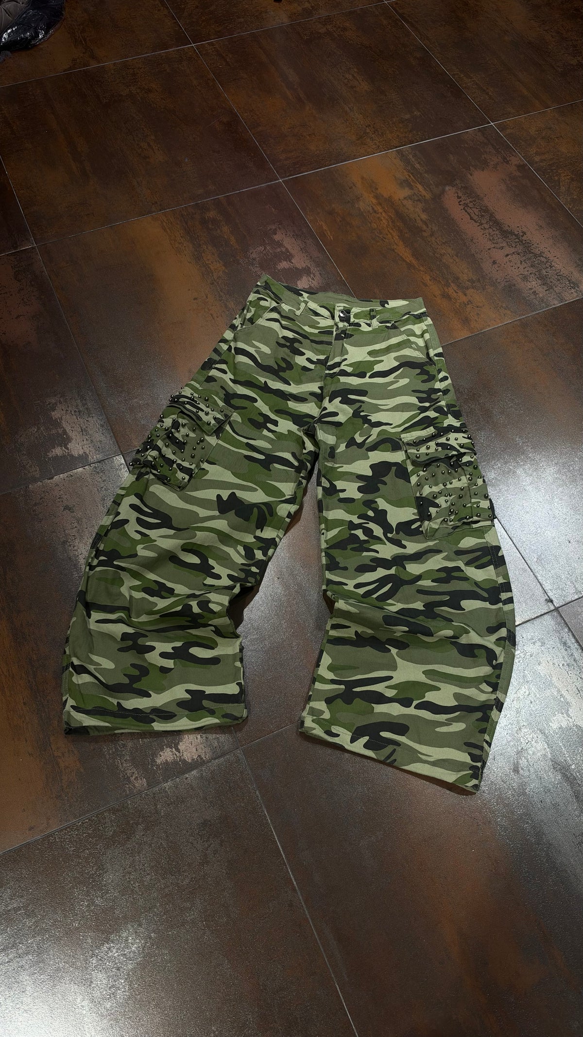 JEANS PAPER CAMO BAGGY