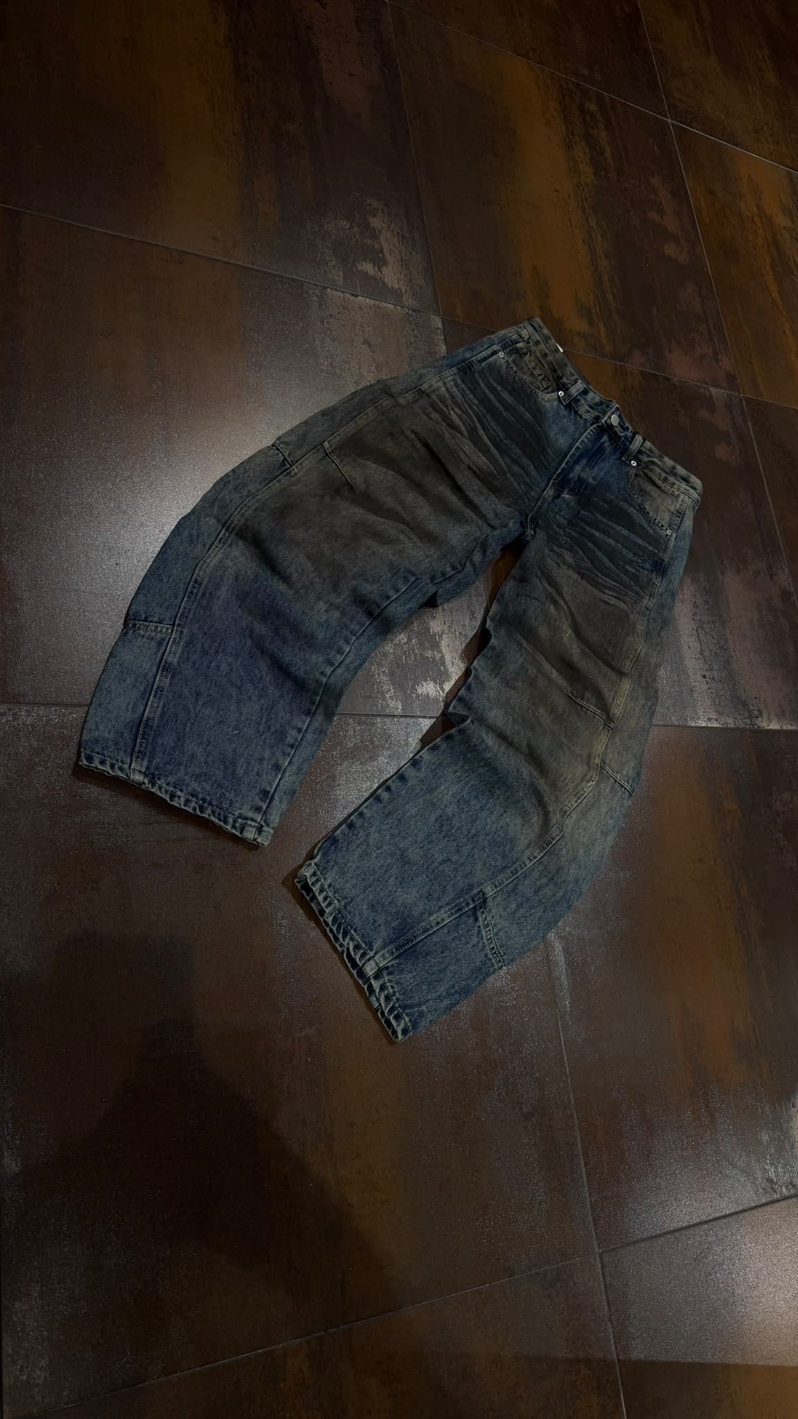 JEANS BAGGY WASH SAND