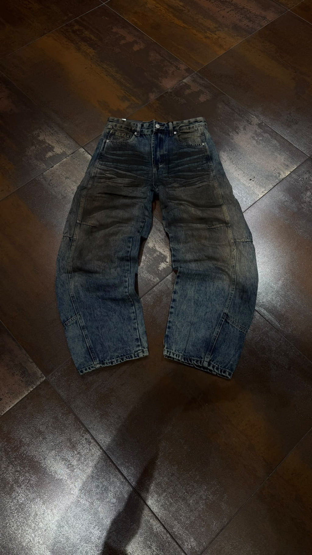 JEANS BAGGY WASH SAND