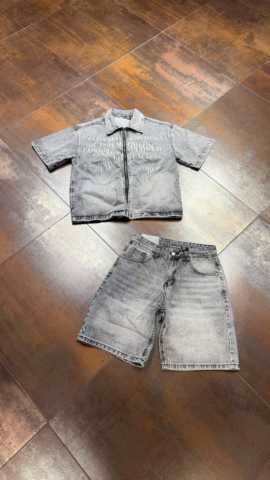 COORDINATO JEANS GREY