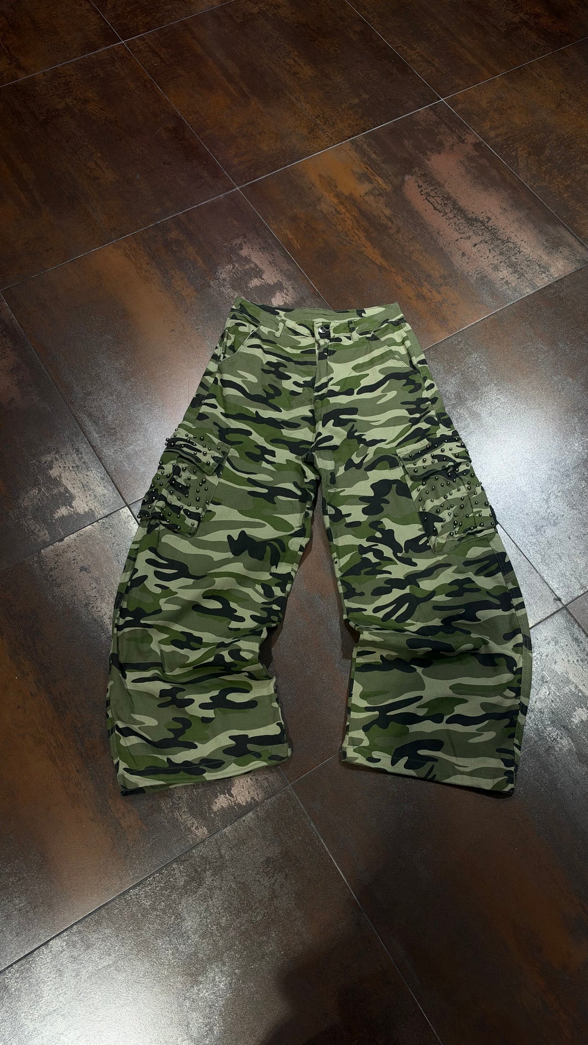 JEANS PAPER CAMO BAGGY